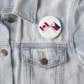 Kanada und Philippinen gekreuzte Flaggen Button (Beispiel)