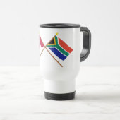Kanada und Südafrika gekreuzte Flaggen Reisebecher (VorderseiteRechts)