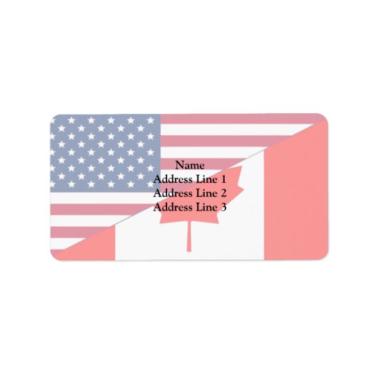 Kanada und USA, Hybriden Adressaufkleber (Vorne)