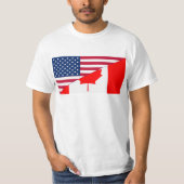 Kanada und USA, Kreuzungen T-Shirt (Vorderseite)