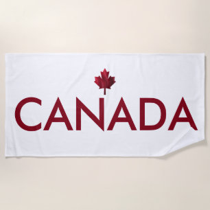 Kanada und Wavy Red Maple Leaf Strandtuch