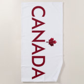 Kanada und Wavy Red Maple Leaf Strandtuch (Vorderseite)