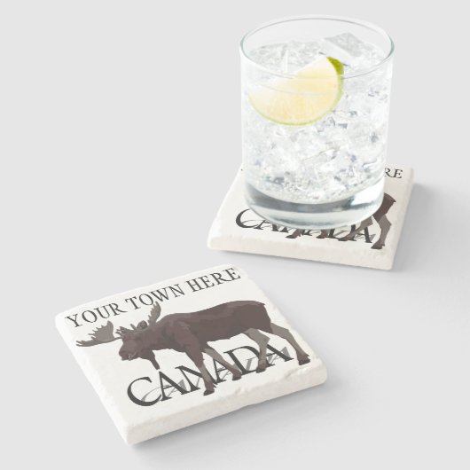 Kanada Untersetzer Moose Art Canada Drinks Coaster (Seitenansicht)