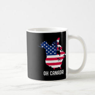 Kanada USA 51. Staat Karte Amerikanische Flagge US Kaffeetasse
