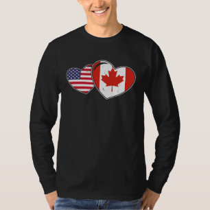 Kanada USA Amerika Hockey Kanadisch Ahornblatt 13 T-Shirt