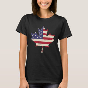 Kanada USA Amerika Hockey Kanadisch Ahornblatt 5 T-Shirt