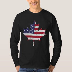 Kanada USA Amerika Hockey Kanadisch Ahornblatt T-Shirt