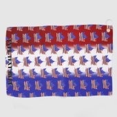 Kanada USA Golf Towel Canada US Flag GOlf Geschenk Golfhandtuch (Horizontal)