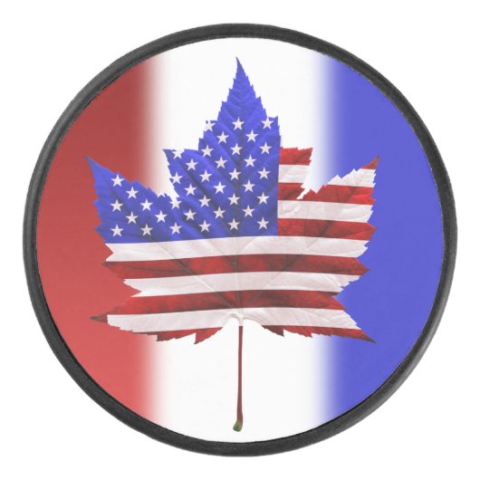 Kanada USA Hockey Puck USA Kanada Souvenir Puck (Vorderseite)