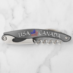 Kanada / USA Korkenzieher Custom Silber Flaschenöf
