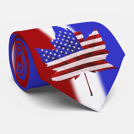 Kanada USA Krawatte Personalisieren US/Canada Neck (Gerollt)