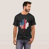 Kanada USA Roots Vintage kanadische Flagge T-Shirt (Vorne ganz)