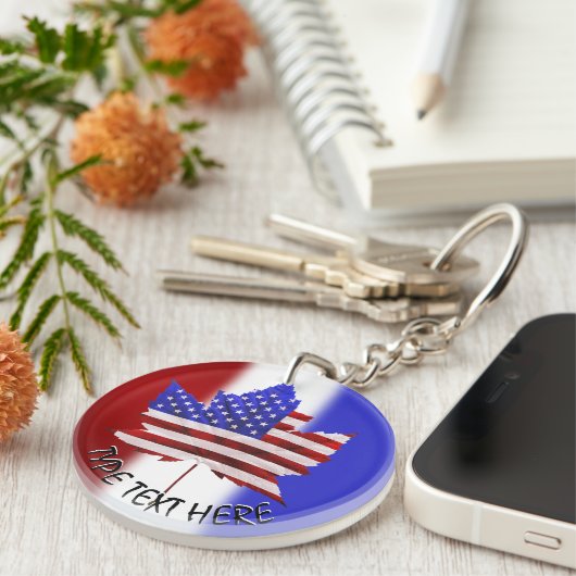 Kanada USA Schlüsselanhänger Personalisiert Souven (Vorderseite rechts)