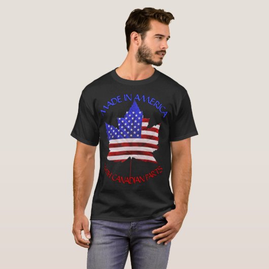 Kanada USA Shirt Personalisiert USA T - Shirt Kana (Vorne ganz)