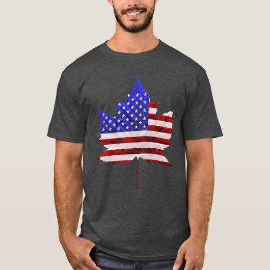 Kanada USA Souvenir T - Shirt Plus Size Men's (Vorderseite)