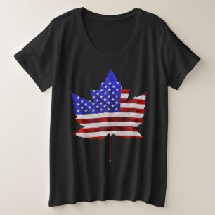 Kanada USA Souvenir T - Shirt Plus Size Women's
