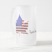 Kanada USA Tasse USA / Kanada Souvenir Beer Glasse (Vorderseite Links)