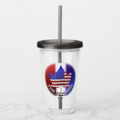 Kanada USA Tumbler US Custom Canada Souvenir Acryltrinkbecher (Vorderseite)