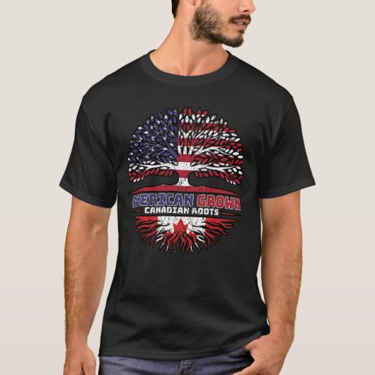 Kanada USA USA USA Staaten Tree T-Shirt (Vorderseite)