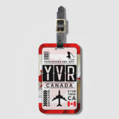 Kanada Vancouver YVR Gepäcktag Gepäckanhänger (Vorderseite Vertikal)
