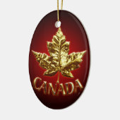 Kanada-Verzierungs-Andenken-personalisierte Keramik Ornament (Links)