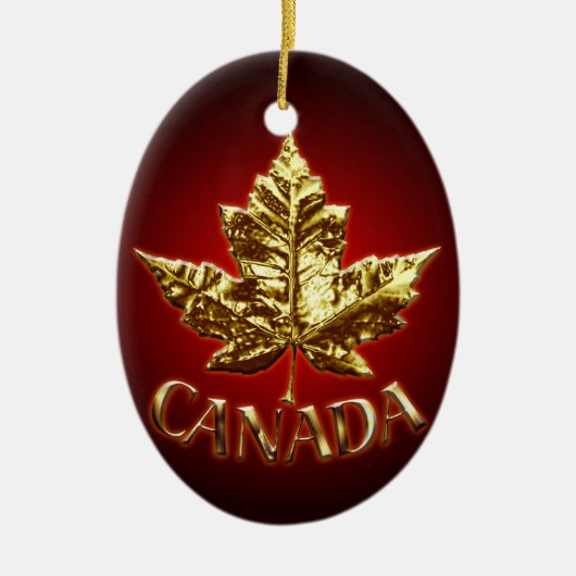 Kanada-Verzierungs-Andenken-personalisierte Keramik Ornament (Vorne)