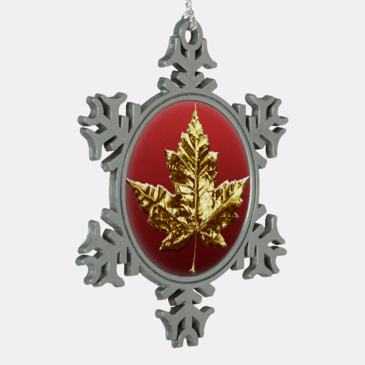 Kanada-Verzierungs-Kanada-Andenken-Dekorationen Schneeflocken Zinn-Ornament (Links)