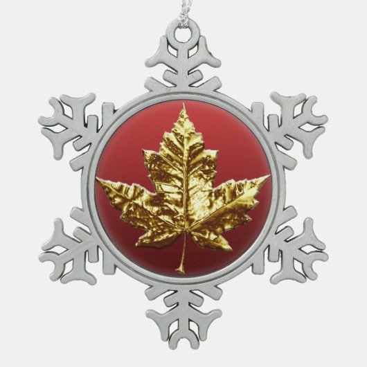 Kanada-Verzierungs-Kanada-Andenken-Dekorationen Schneeflocken Zinn-Ornament (Vorderseite)