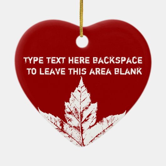 Kanada-Verzierungs-personalisiertes Keramikornament (Hinten)