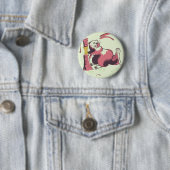 Kanada Vintage-Biber-Reiseposter Button (Beispiel)