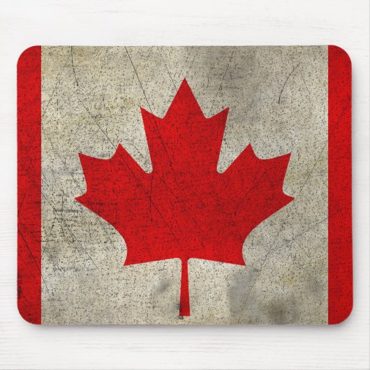 Kanada Vintage Grunge-Flagge Mousepad (Vorne)