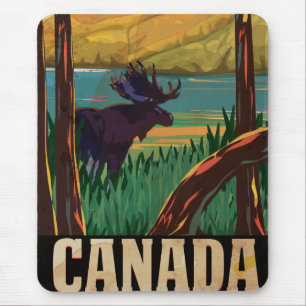Kanada Vintage-Reiseposter Mousepad