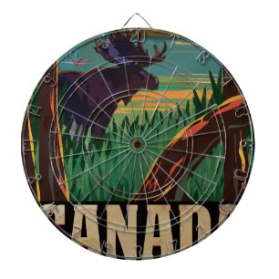 Kanada Vintage Travel Poster Dartscheibe