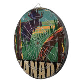 Kanada Vintage Travel Poster Dartscheibe (Vorderseite rechts)