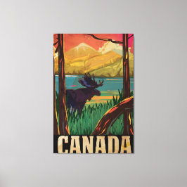 Kanada Vintage Travel Poster Leinwanddruck