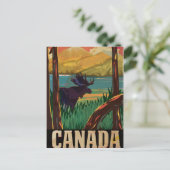 Kanada Vintage Travel Poster Postkarte (Stehend Vorderseite)