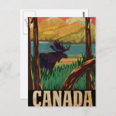 Kanada Vintage Travel Poster Postkarte (Vorne/Hinten)