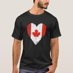 Kanada - Vintages Herz Kanadischer Ahornblättriger T-Shirt