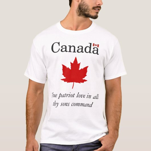 Kanada - wahre Patriot-Liebe in Thy ganzem T-Shirt (Vorderseite)