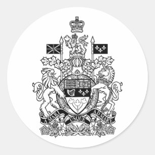Kanada-Wappen - Kanada-Wappen Runder Aufkleber