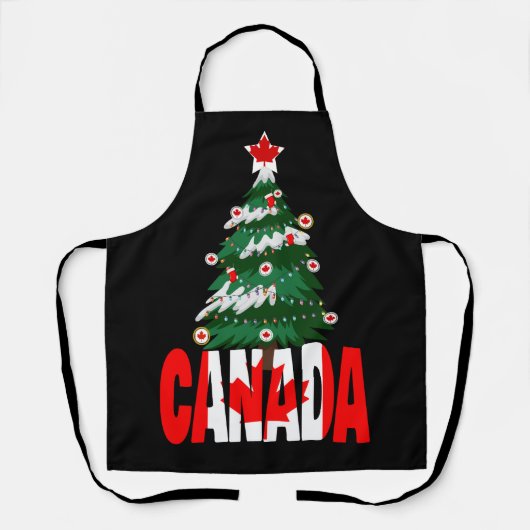 Kanada Weihnachten Kanadischer Xmas Baum Schürze (Vorderseite)