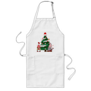 Kanada Weihnachtsbaum Kanadischer Ugly Weihnachtss Lange Schürze