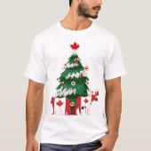 Kanada Weihnachtsbaum Kanadischer Ugly Weihnachtss T-Shirt (Vorderseite)
