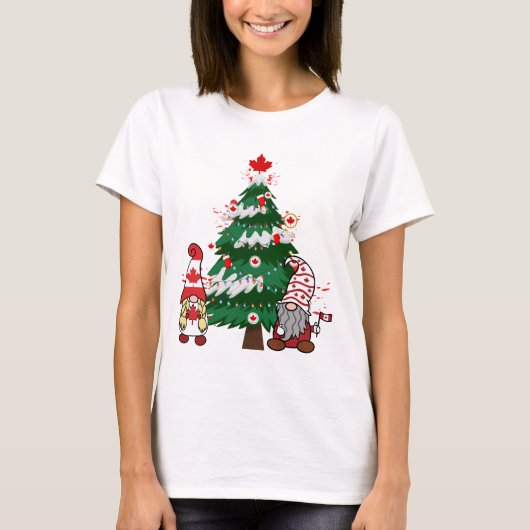 Kanada Weihnachtsbaum Kanadischer Ugly Weihnachtss T-Shirt (Vorderseite)