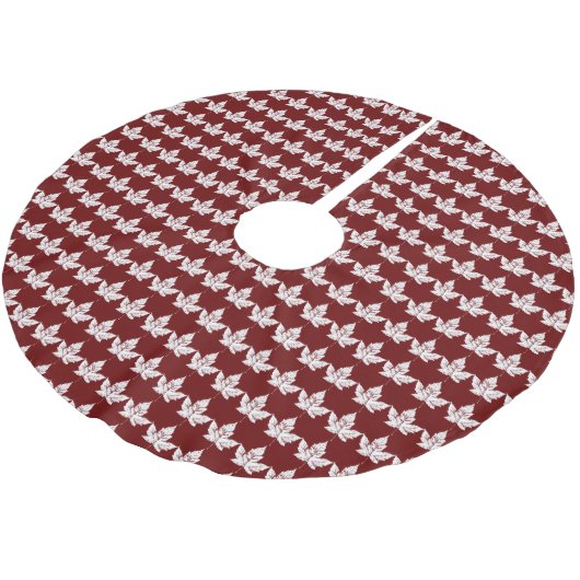 Kanada-Weihnachtsbaum-Tischdecke Cool Kanada Ahorn Polyester Weihnachtsbaumdecke (Schrägansicht)