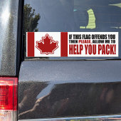 KANADA, wenn dieses Flag Sie beleidigt Autoaufkleber