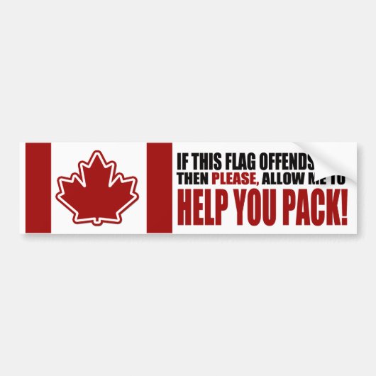 KANADA, wenn dieses Flag Sie beleidigt Autoaufkleber (Vorne)