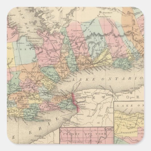 Kanada West Upper Quadratischer Aufkleber (Vorderseite)