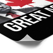 Kanada wieder groß machen Trump Kanadische Flagge Poster (Ecke)