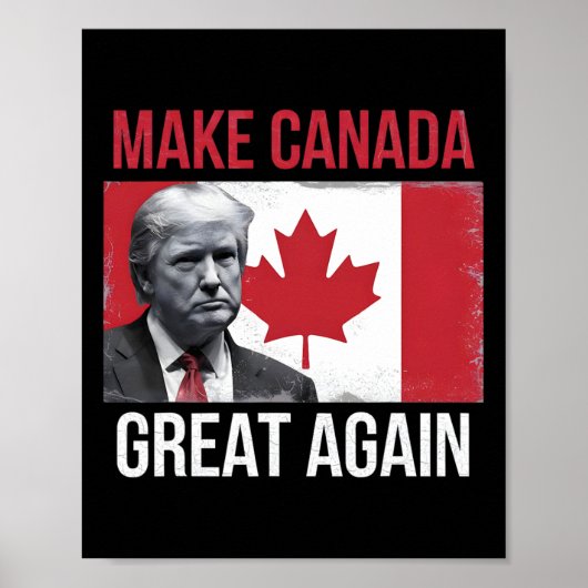 Kanada wieder groß machen Trump Kanadische Flagge Poster (Vorne)